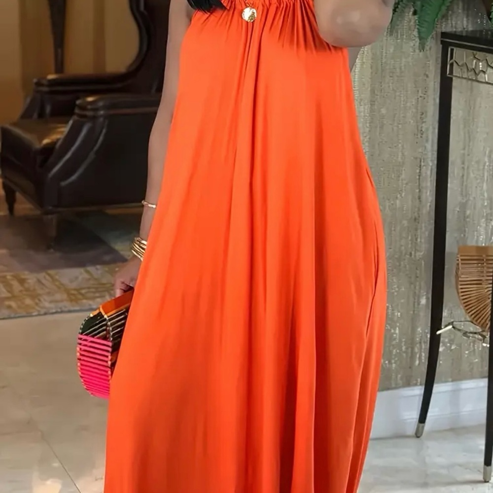 Elegant Red Maxi Dress